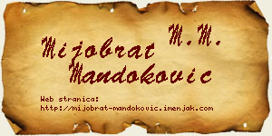 Mijobrat Mandoković vizit kartica